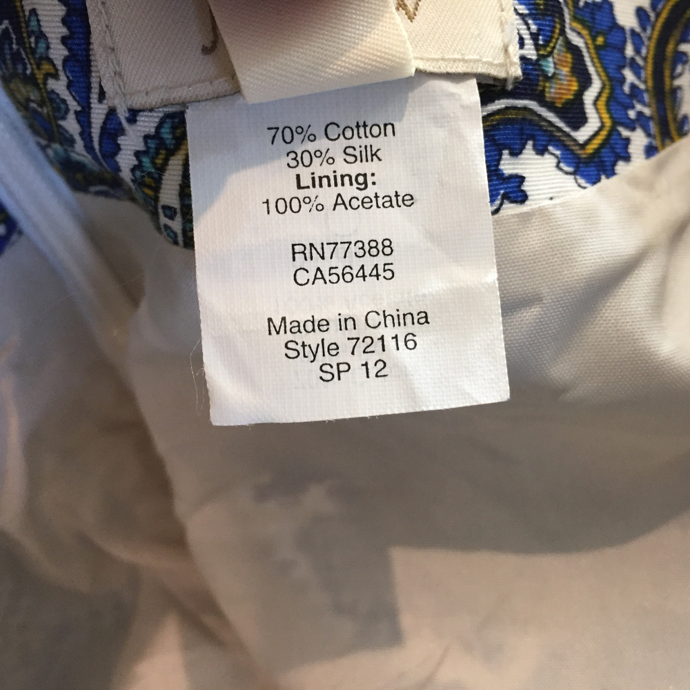 J Crew Xs 2 Dress dolores peacock Paisley Sheath - Picture 6 of 6